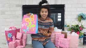 i bought 18 presents for her 18th birthday!