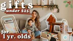 Top 10 GIFTS UNDER $25 for 1 YEAR OLDS | montessori + educational toys | gift guide 2020