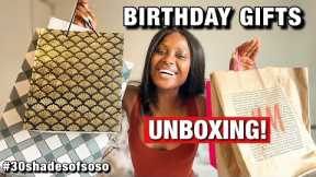 UNBOXING MY 30TH BIRTHDAY GIFTS | #30SHADESOFSOSO