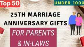 Top 50 Silver Anniversary Gifts For Parents-in-Law Under Rs.1000 | 25th Anniversary Gifts 2022