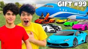 SURPRISING TWIN BROTHER WITH 100 GIFTS IN 24 HOURS!!