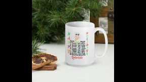 Personalized Holiday Mug Gift Mug 15 OZ Glossy White Ceramic Mug LL22M4D24bv4