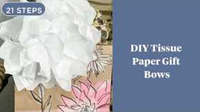 How to Make an Easy Gift Bow Using Tissue Paper