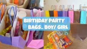 BIRTHDAY PARTY BAGS.. BOY & GIRL IDEAS! | EVERYDAY MAY 26