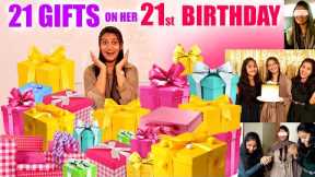21 GIFTS FOR HER 21st BIRTHDAY 😘| BIRTHDAY SURPRISE FOR SHAMI | PULLOTHI
