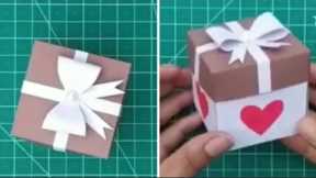 How to make Gift Box ? Easy Paper Crafts Idea/ new gift box making with paper / gifts for friends
