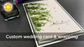Make custom wedding gift wrap and card (forest themed)