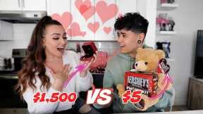 CHEAP VS EXPENSIVE VALENTINES DAY GIFTS CHALLENGE
