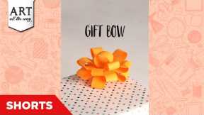 Gift Bow | Handmade gift idea | DIY Paper crafts | How to make a Bow | Wrapping techniques #shorts