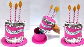 Birthday cake for gift | paper cake tutorial | gift ideas @Tonni art and craft