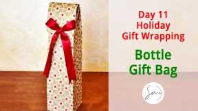 Day 11 - DIY Gift Bag for Bottles #giftwrapping #wrappingpaper