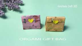 Step By Step Making Origami Gift Bag (From Paper) Tutorial | DIY With Handmade Craft 365