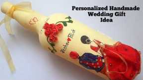 Handmade Wedding Gift Ideas for Bride / Groom | Traditional Wedding bottle art | Anniversary gift