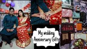 My 1st wedding Anniversary Gifts unboxing | Husband Ne kiya Gift Diya?? #anniversarygift