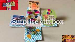 Surprise gift box for birthday/ DIY Greeting Card for Birthday / How to make explosion box /Gift box