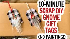 Gnome Gift Tags / Wood Gift Tag Idea / Faux Fur Scrap Idea / DIY Christmas Gift Tag / Gnome DIY