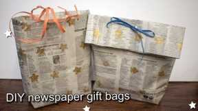 How to make a Newspaper Gift Bag || Duckinyellow