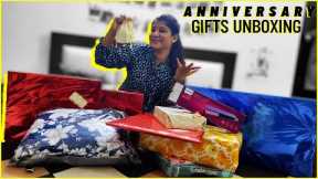 Unboxing our Anniversary gift 🎁 || Expensive gifts 😍 #anniversary #gifts