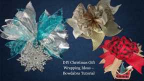 DIY Christmas Gift Wrapping Ideas – Bowdabra Tutorial #bowdabra #christmasgiftwrapping