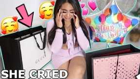 SURPRISING MY GIRLFRIEND WITH $10,000 IN GIFTS FOR HER BIRTHDAY! *SHE CRIED*