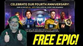 STFC: Anniversary Free Epic Officer! Fourth Anniversary Gift Overflow! Wow and Who to Pick!!!