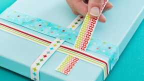 Decorate a Gift Box with Woven Fabric Ribbon