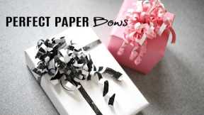 HOW TO MAKE CURLY BOWS OUT OF WRAPPING PAPER!