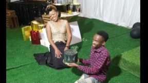 Comedian Logic Mpali gifts Mwizukanji with a Cake on her 30th Birthday celebration. WATCH
