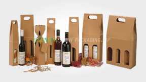 wine box packaging：Custom Cardboard Gift  Wine Bottles Shipping packaging