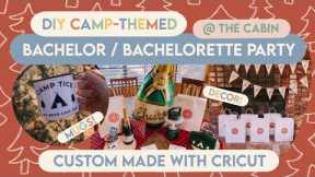 DIY BACHELOR / BACHELORETTE PARTY: camp cabin themed // custom bags, games, mugs, beanies, + decor
