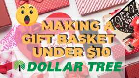 How To Make A Gift Basket Under $10 ONLY #Dollartree | DIY Valentine’s Day Gifts Dollar Tree | HAUL