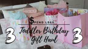 Toddler GIRL Birthday Gift HAUL: Wrapping my 3 year olds presents | How to spend LESS on toys | VLOG