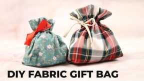 DIY Fabric Gift Bag // How to make reusable gift bag