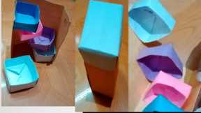 paper craft // home made  Easy way to make all process mini gift box with paper//origami paper box