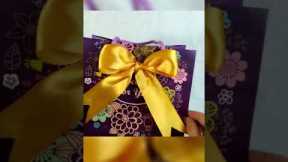 How to make a bow | ribbon bow | bow making | tie a ribbon on gift bag #giftbag #shorts