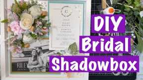 DIY Step by Step Bridal Shadowbox. It's a great gift!