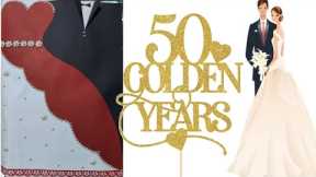 50th Anniversary gift ideas || Wedding anniversary card || Golden jubilee anniversary card