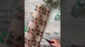 Make a gift bag from wrapping paper! It’s actually easy to do. #giftwrappingideas #giftideas