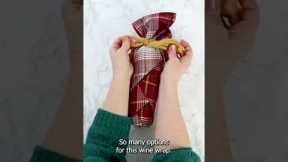 See how I wrap this wine bottle gift! #shorts