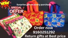 Return Gifts- Birthday - kitty Parties - all occasions - gift on every purchase - offer - 9160251292