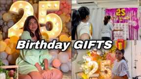 25 GIFTS FOR 25th BIRTHDAY | VLOG