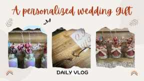 A Wedding Gift Idea/Personalized Wedding Gift With Wedding Flowers and More