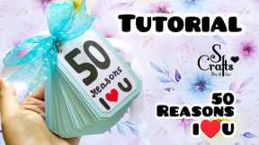 How to make 50 Reasons | handmade gift ideas for boyfriend | S Crafts  #greetingcard #anniversary