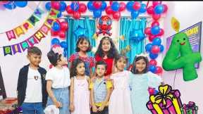 Vansh's 4th Birthday Celebration | Spiderman Birthday Theme For Boy #viralvideo #birthday