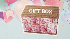 DIY GIFT BOX 🎁 TUTORIAL | How to make HINGED LID Gift Box