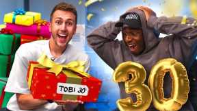 GIVING TOBI 30 PRESENTS FOR HIS BIRTHDAY!