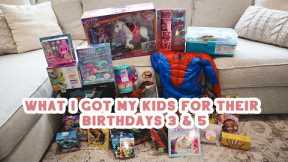 EVERYTHING I GOT MY KIDS FOR THEIR BIRTHDAY PRESENTS | 3 YEAR OLD BOY AND 5 YEAR OLD GIRL GIFT GUIDE