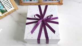 How to tie a ribbon bow on a gift box | Easy wrapping gift ribbon ideas