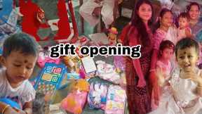 opening Rin's birthday GIFTS||Unboxing her 1St birthday gift|| GOLD,TOYS,TEDDY