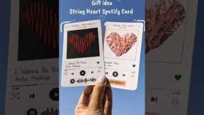 String Heart Spotify Card- Cute Gift Idea #diy #giftideas #shorts #subscribe